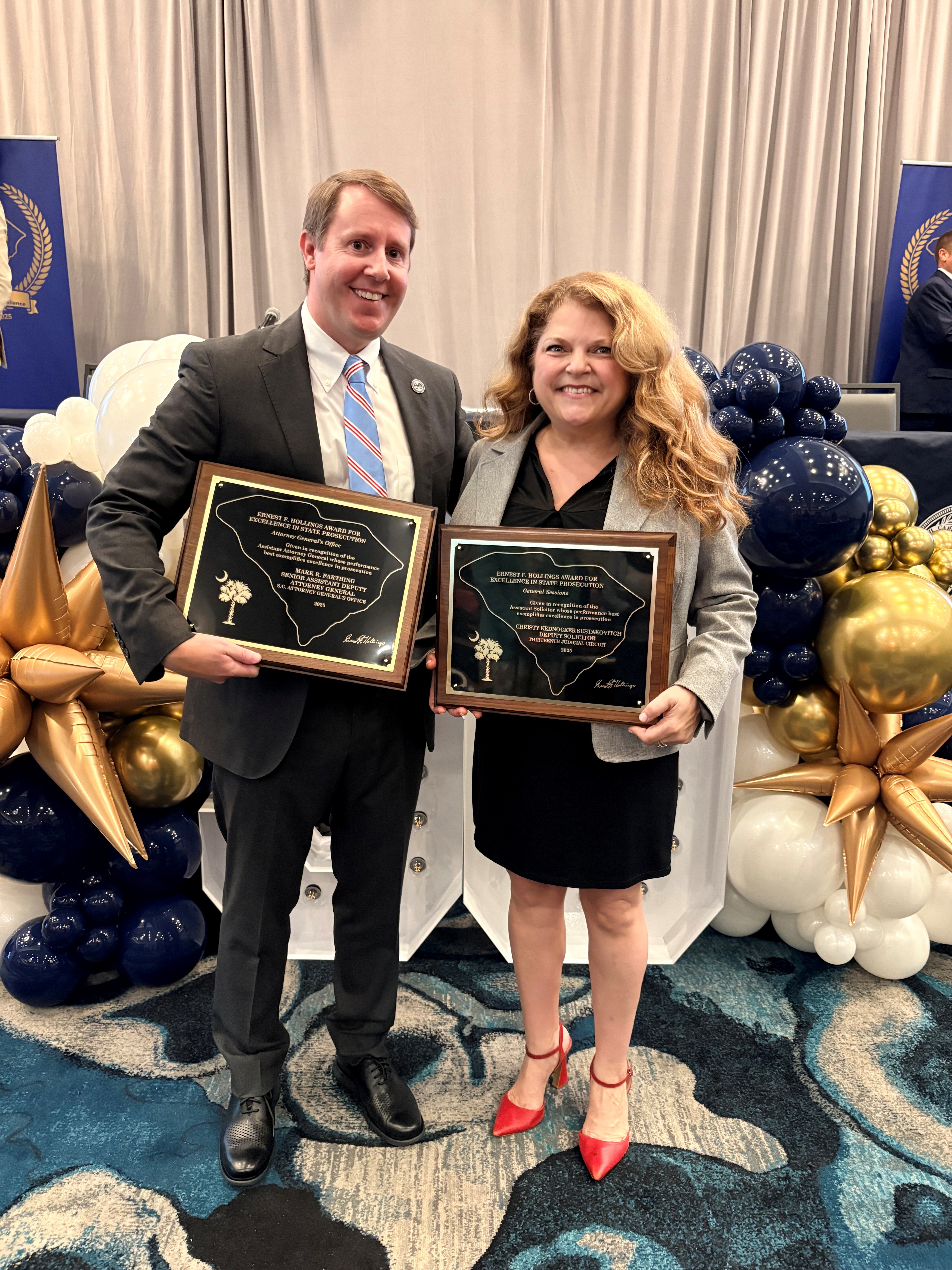 Hollings Award-Christy Sustakovitch and Mark Farthing